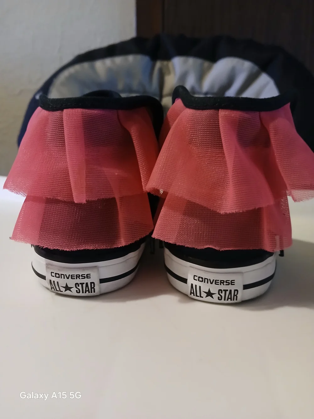 Converse Kids Black and Pink High-Top Sneakers
